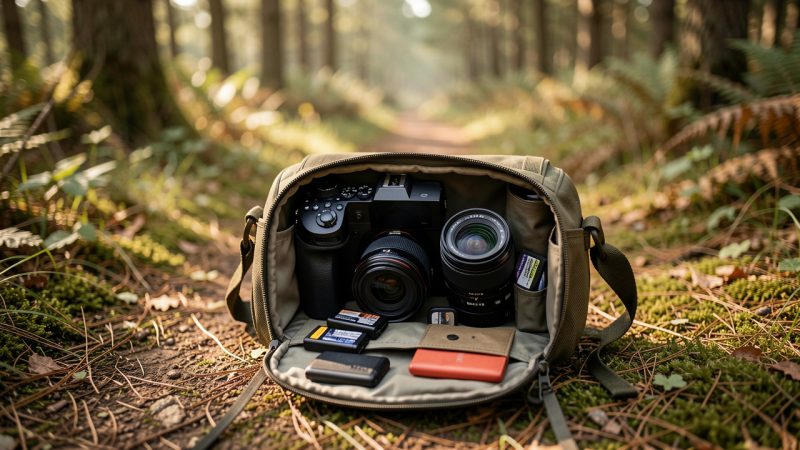 Matériel photo pour tournage extérieur : le guide du sac bien préparé